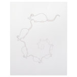 Cute White Mouse Design. Spiral of Mice. Customized Letterhead