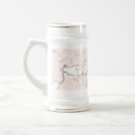 Cute White Mouse Pattern. Mice on Pink. Coffee Mug