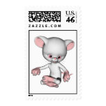 Cute White Mouse Postage stamps