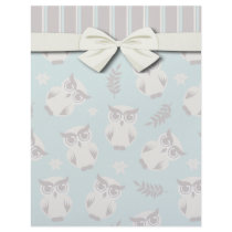 cute white owl pattern and stripes personalized letterhead