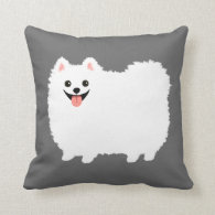 Cute White Pomeranian Pillow