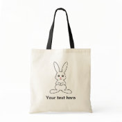 Cute White Rabbit Canvas Bags