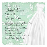 Cute White Wedding Gown Bridal Shower Invite