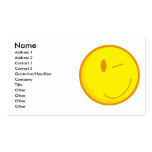 cute winking smiley face business card templates