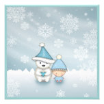 Cute Winter Baby Shower Invitations