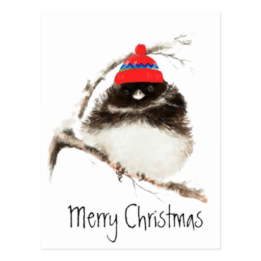 Birds with Christmas Hats