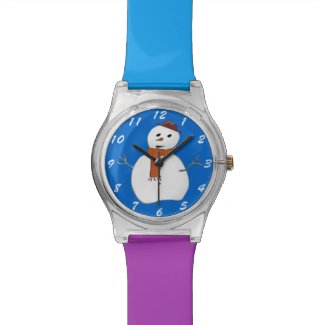 Cute Winter Cartoon Snowman Choice of Colors Watch