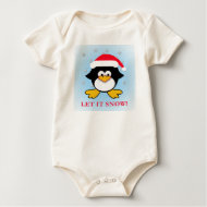 Cute Winter Penguin Says Let it Snow shirt