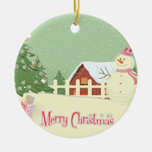 cute winter scene christmas ornament cute winter scene christmas ornament