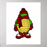 cute winter turtle print