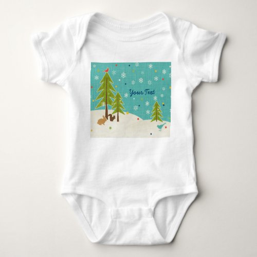 Cute Winter Wonderland Woodland Scene personalized Tshirts