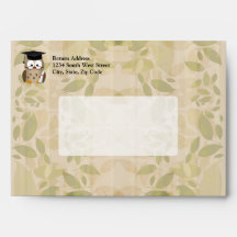 Cute Wise Owl Graduate Envelope