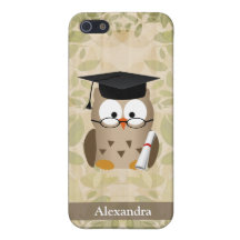 Cute Wise Owl Graduate iPhone 5 Cases