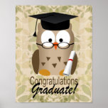 Cute Wise Owl Graduate Print