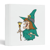 Cute Witch in Green binders