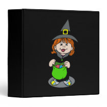 Cute witch trick or treater binders