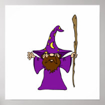 Cute Wizard Witch Print