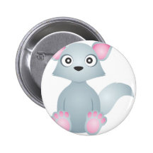Cute Wolf Buttons