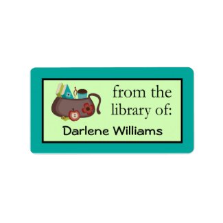 Cute Womens Personalized Bookplate Stickers Gift label