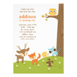 Cute Woodland Animal Invitations Invitations