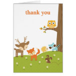 Cute Woodland Animal Thank You Cards Greeting Card