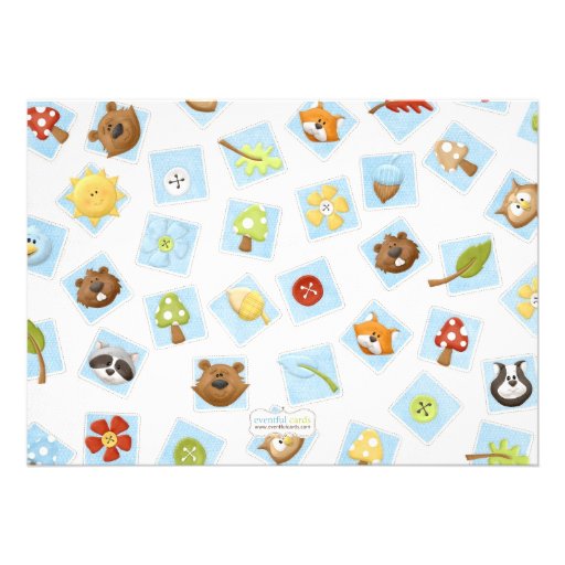 Cute Woodland Animals Baby Shower Invitation