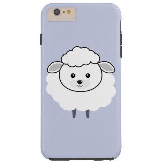 Cute Wooly Lamb Face Tough iPhone 6 Plus Case