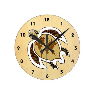 Cute World Turtle Clock