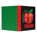Cute World's Best Teacher binders