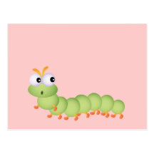 Cute Worm Postcard