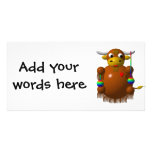 Cute yak with yo-yos photo greeting card