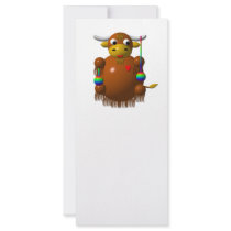 Cute yak with yo-yos rack card template
