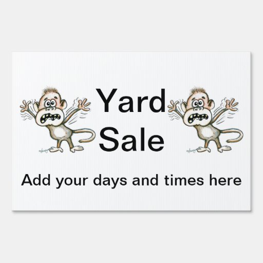 Cute Yard Sale Sign Zazzle