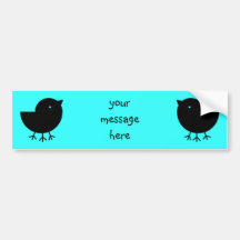 Cute Yatagarasu (black) Bumper Stickers