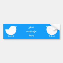 Cute Yatagarasu (white) Bumper Sticker