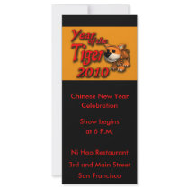 Cute Year of the Tiger 2010 Cartoon Art rack cards by CustomizeACard Cute Year of the Tiger 2010 Cartoon Art rack cards