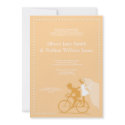 CUTE Yellow Bicycle Couple Wedding Invitation invitation
