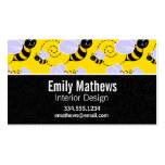 Cute Yellow & Black Bee Business Cards