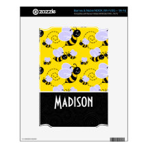 Cute Yellow & Black Bee Skins For The NOOK