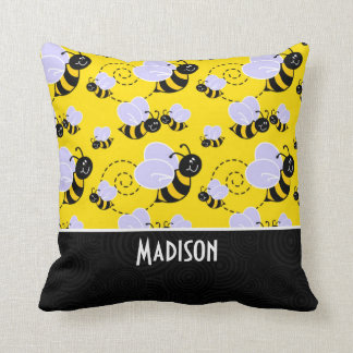 Bee Pattern Pillows - Decorative & Throw Pillows Zazzle