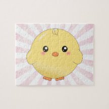 Cute yellow chick jigsaw puzzle