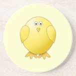 Cute Yellow Chick. Little Bird. Beverage Coasters