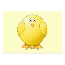 Cute Yellow Chick. Little Bird. Business Card Template