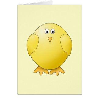 Cute Yellow Chick. Little Bird. Custom card