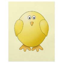 Cute Yellow Chick. Little Bird. Flyer Design
