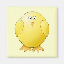 Cute Yellow Chick. Little Bird. Fridge Magnet