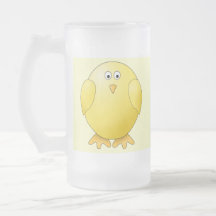 Cute Yellow Chick. Little Bird. Mugs