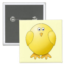 Cute Yellow Chick. Little Bird. Pins