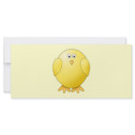 Cute Yellow Chick. Little Bird. Customized Rack Card