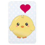 Cute yellow chick rectangular magnets